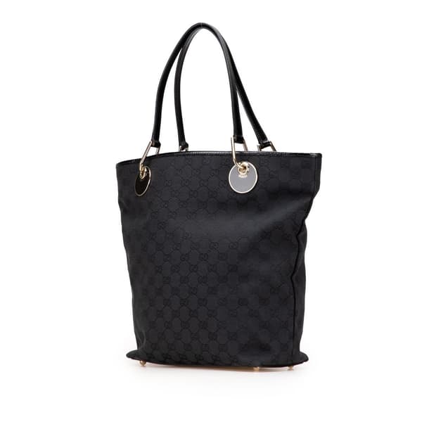 Pre-owned Gucci GG Canvas Eclipse Tote Black