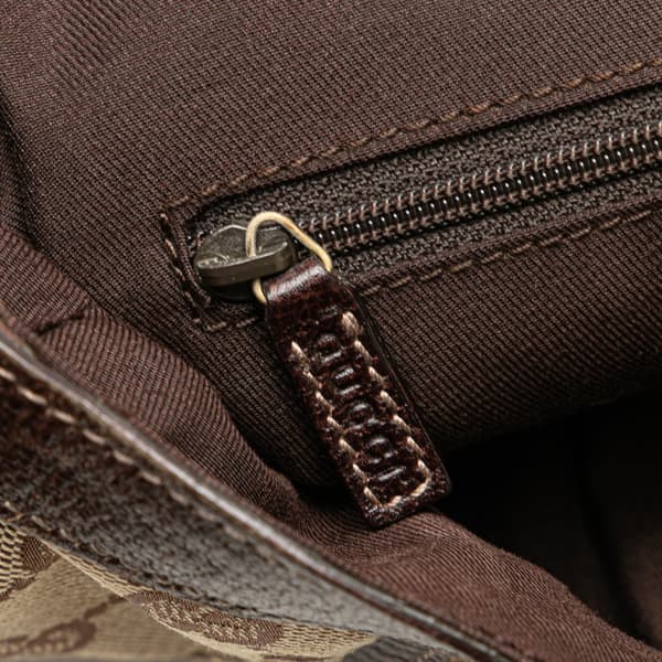 Pre-owned Gucci GG Canvas Abbey D Ring Tote Brown