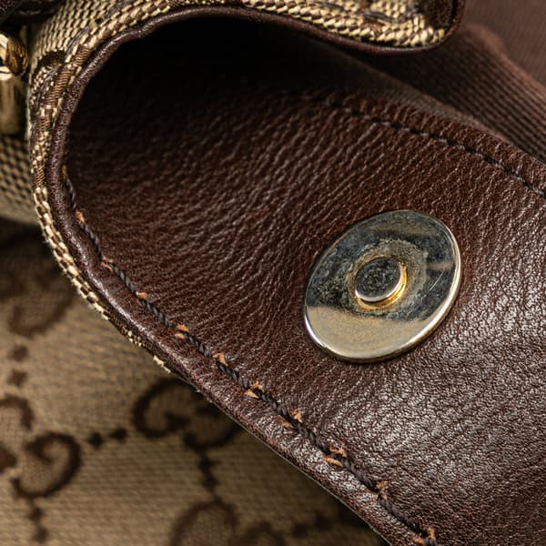 Pre-owned Gucci GG Canvas Charlotte Tote Brown