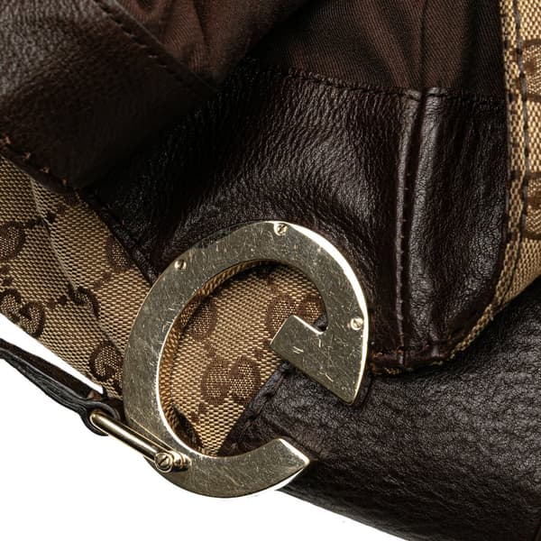Pre-owned Gucci GG Canvas Charlotte Tote Brown