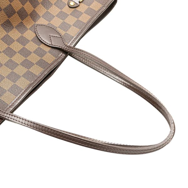 Pre-owned Louis Vuitton Damier Ebene Neverfull MM Brown