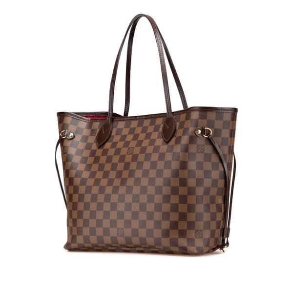 Pre-owned Louis Vuitton Damier Ebene Neverfull MM Brown