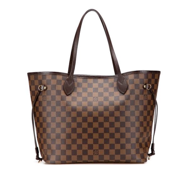 Pre-owned Louis Vuitton Damier Ebene Neverfull MM Brown