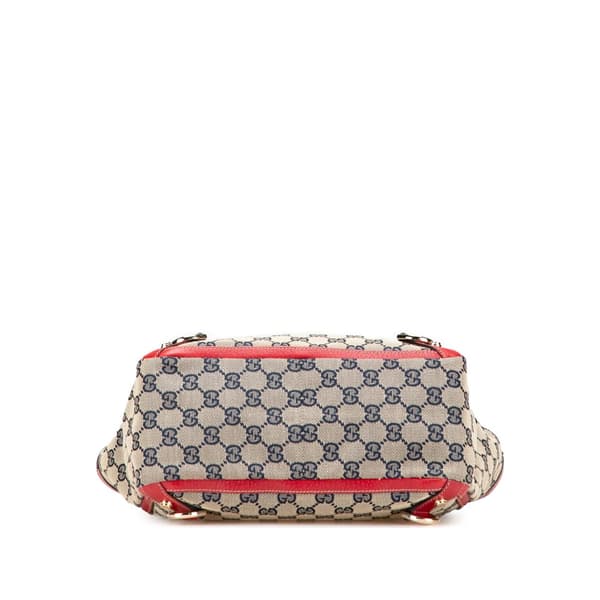 Pre-owned Gucci GG Canvas Abbey D Ring Tote Brown