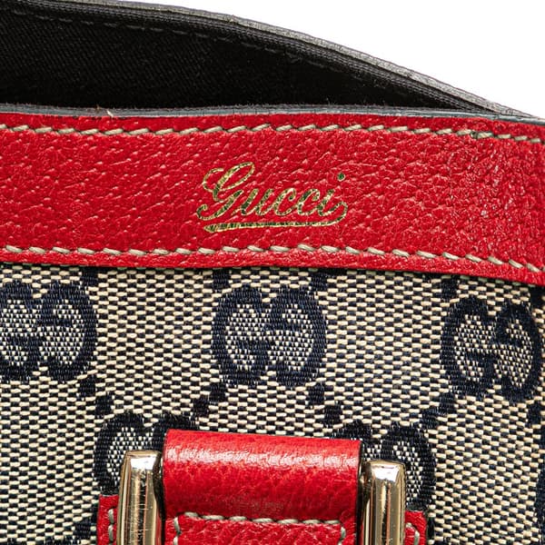 Pre-owned Gucci GG Canvas Abbey D Ring Tote Brown