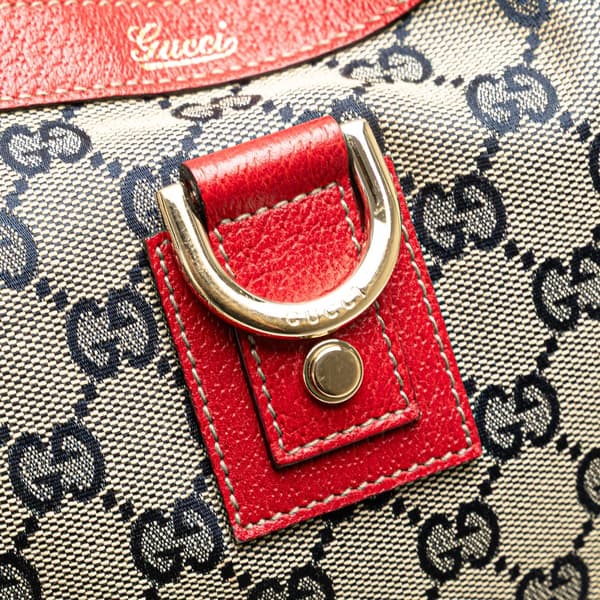 Pre-owned Gucci GG Canvas Abbey D Ring Tote Brown