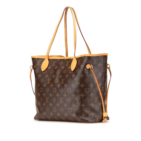 Pre-owned Louis Vuitton Monogram Neverfull MM Brown