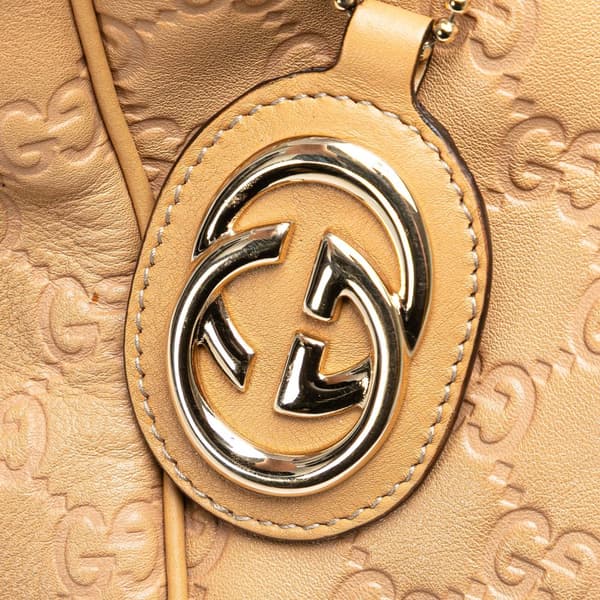 Pre-owned Gucci Large Guccissima Sukey Tote Brown