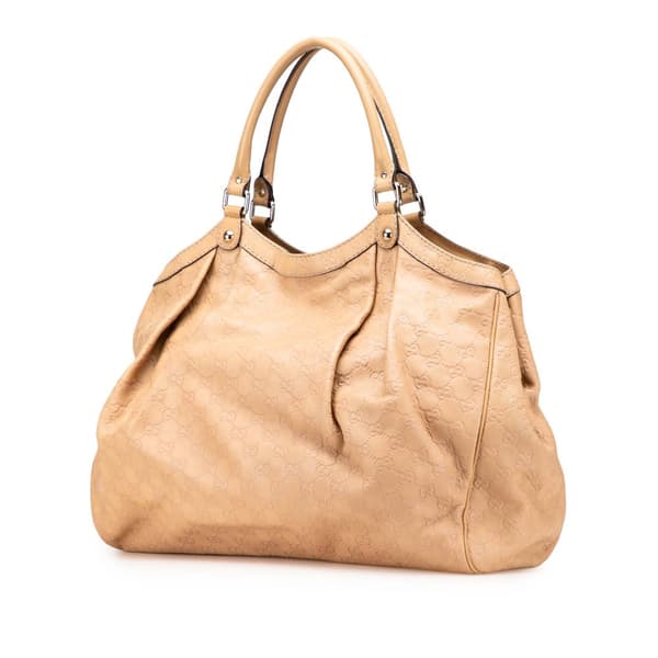 Pre-owned Gucci Large Guccissima Sukey Tote Brown