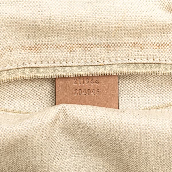 Pre-owned Gucci Medium Diamante Canvas Sukey Tote Brown