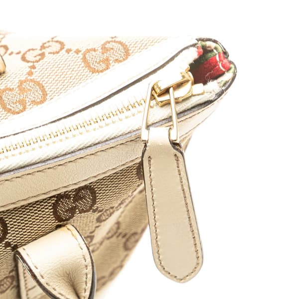 Pre-owned Gucci GG Canvas Britt Tote Brown