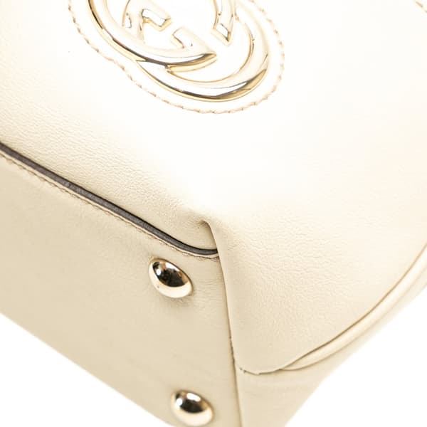 Pre-owned Gucci GG Canvas Britt Tote Brown