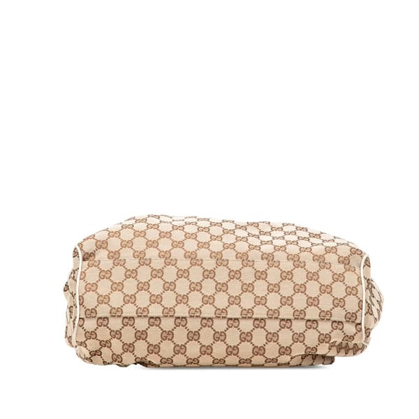 Pre-owned Gucci Medium GG Canvas Sukey Tote Brown