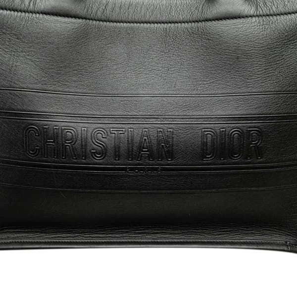 Pre-owned Dior Medium Embossed Leather Book Tote Black
