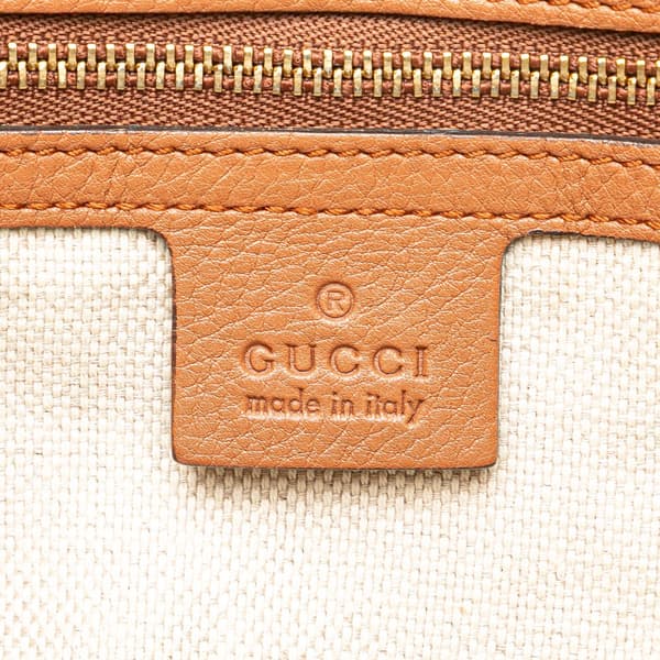 Pre-owned Gucci Medium Leather Soho Cellarius Tote Brown