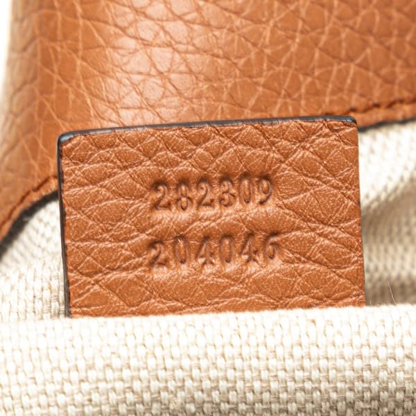 Pre-owned Gucci Medium Leather Soho Cellarius Tote Brown