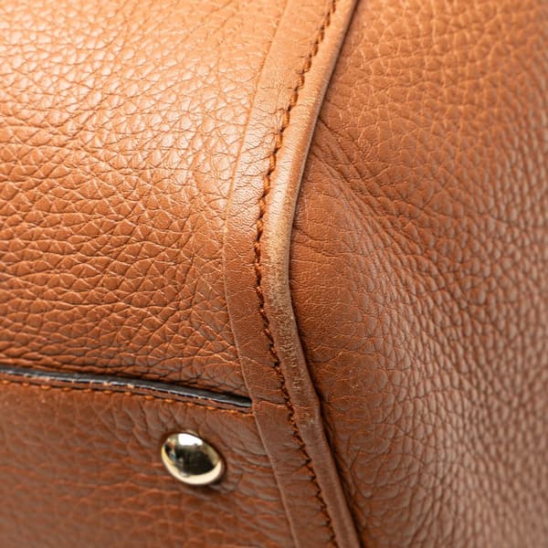 Pre-owned Gucci Medium Leather Soho Cellarius Tote Brown