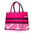 Miniatyrbillede 2 af 8: Pre-owned Dior Medium Embroidered Canvas Butterfly D Jungle Pop Book Tote Pink