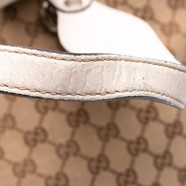 Pre-owned Gucci Medium GG Canvas Icon Bit Tote Brown