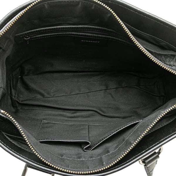 Pre-owned Burberry House Check Canvas Tote Brown