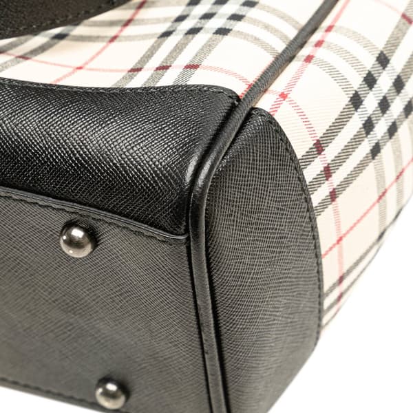 Pre-owned Burberry House Check Canvas Tote Brown