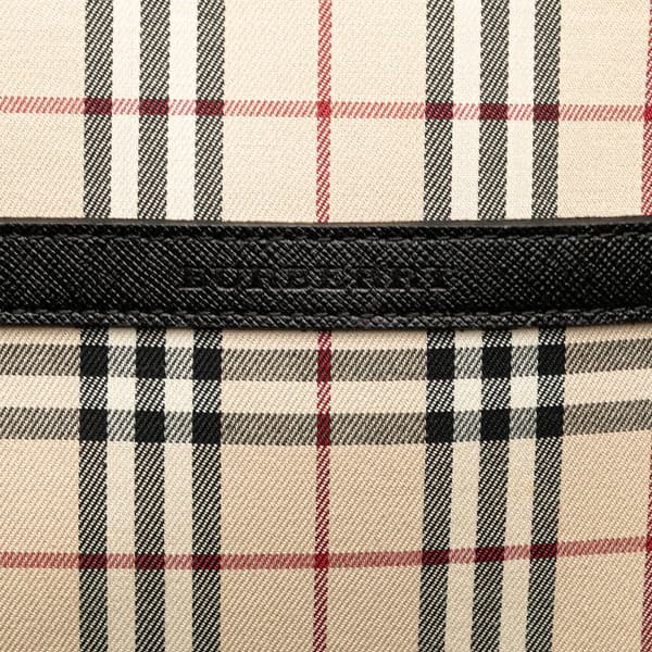 Pre-owned Burberry House Check Canvas Tote Brown