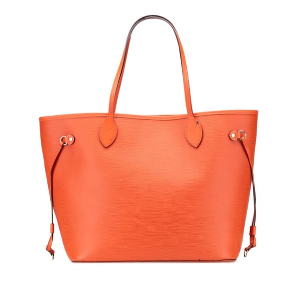 Pre-owned Louis Vuitton Epi Neverfull MM Orange