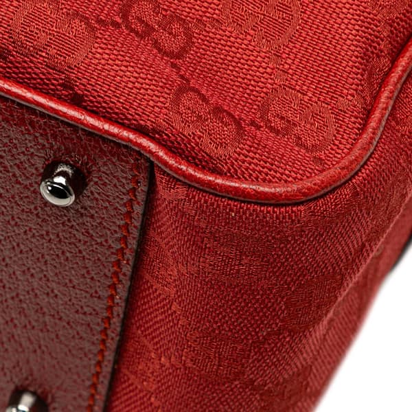 Pre-owned Gucci GG Canvas Tote Red