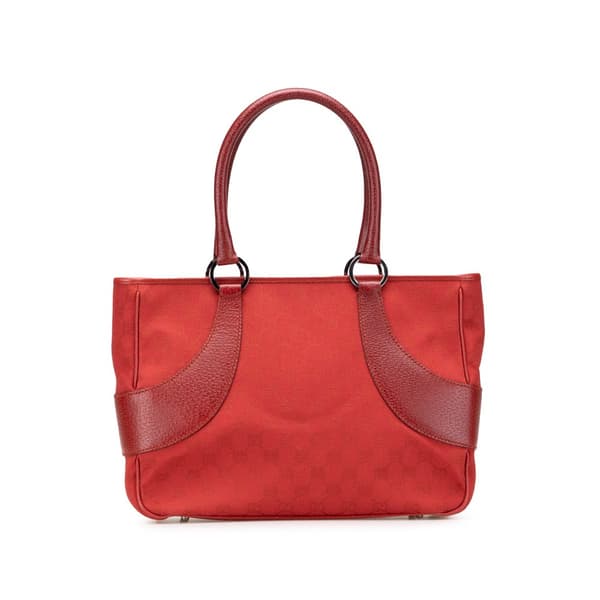 Pre-owned Gucci GG Canvas Tote Red