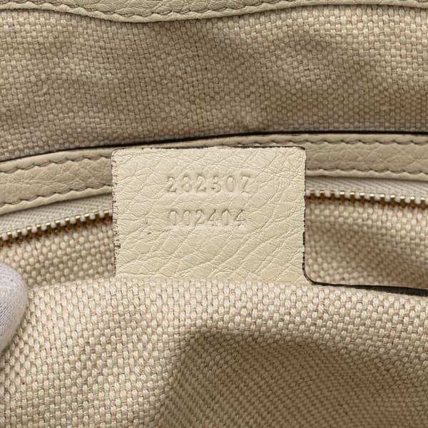 Pre-owned Gucci Small Leather Soho Working Tote White