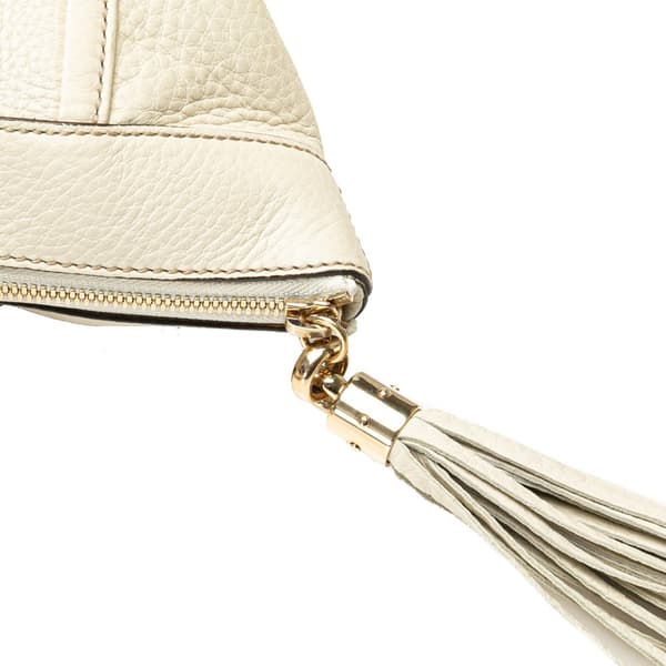 Pre-owned Gucci Small Leather Soho Working Tote White