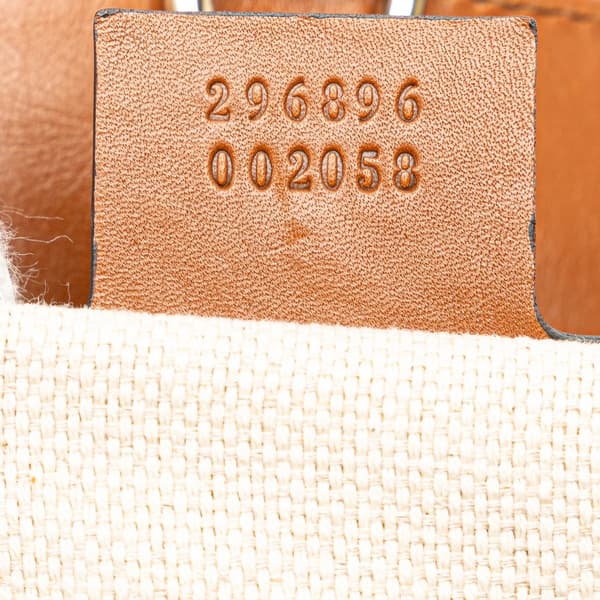 Pre-owned Gucci Medium GG Canvas Brick Lane Tote Brown