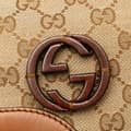 Miniatyrbild 8 av 10: Pre-owned Gucci Medium GG Canvas Brick Lane Tote Brown