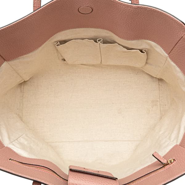 Pre-owned Gucci Medium Leather Swing Tote Pink