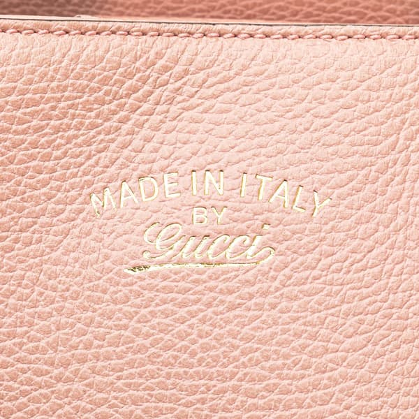 Pre-owned Gucci Medium Leather Swing Tote Pink