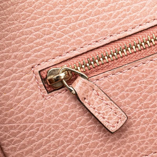 Pre-owned Gucci Medium Leather Swing Tote Pink