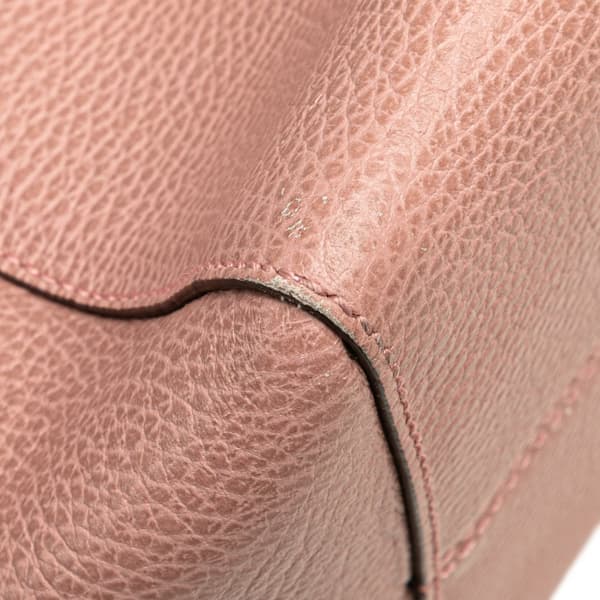 Pre-owned Gucci Medium Leather Swing Tote Pink