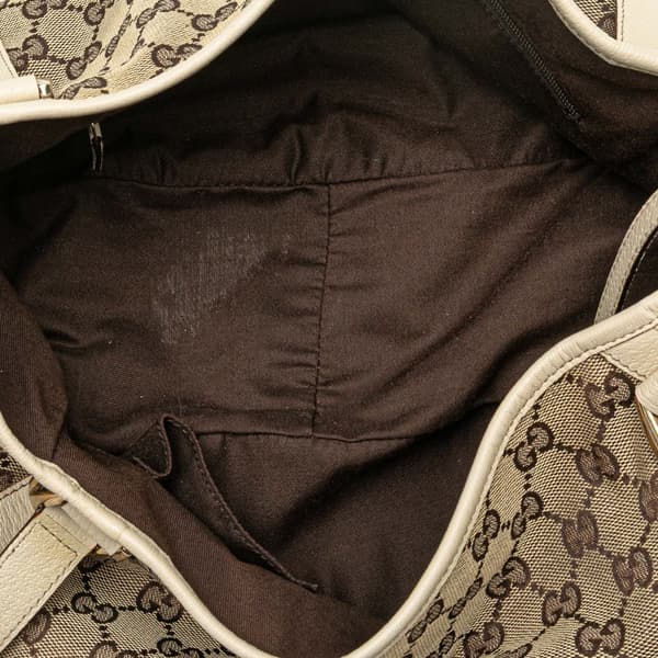 Pre-owned Gucci GG Canvas Abbey D Ring Tote Brown