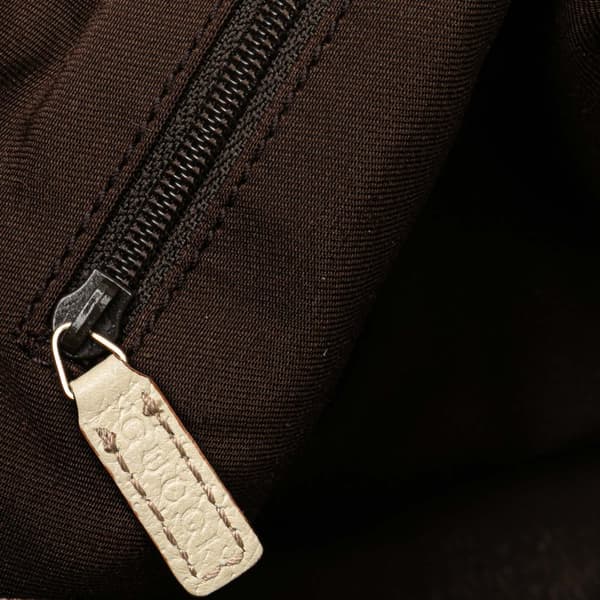 Pre-owned Gucci GG Canvas Abbey D Ring Tote Brown