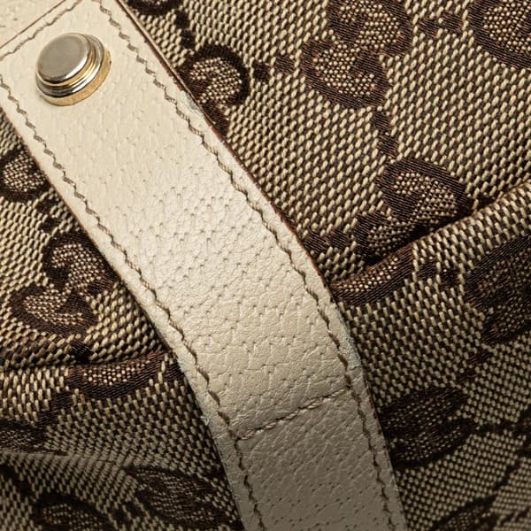Pre-owned Gucci GG Canvas Abbey D Ring Tote Brown