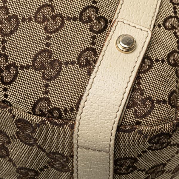 Pre-owned Gucci GG Canvas Abbey D Ring Tote Brown