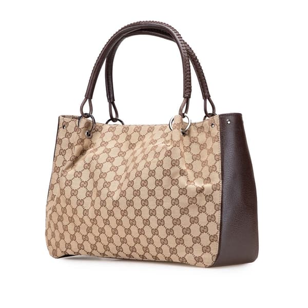 Pre-owned Gucci GG Canvas Tote Brown