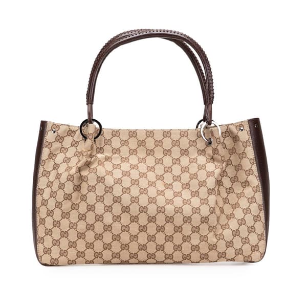 Pre-owned Gucci GG Canvas Tote Brown