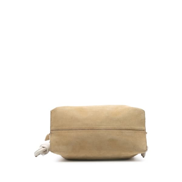 Pre-owned LOEWE Large Suede Flamenco Knot Tote Brown