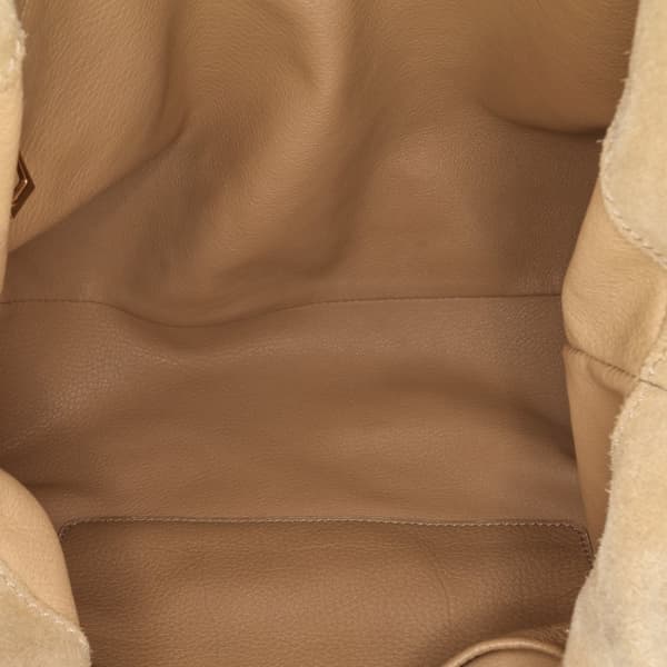 Pre-owned LOEWE Large Suede Flamenco Knot Tote Brown