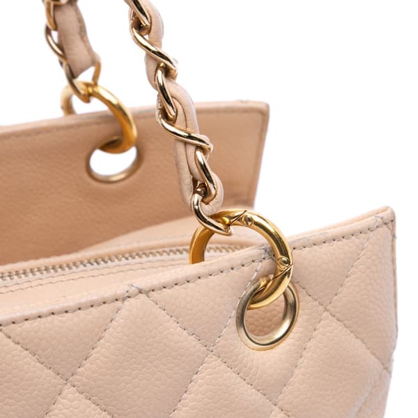 Pre-owned Chanel Petite Caviar Timeless Tote Brown