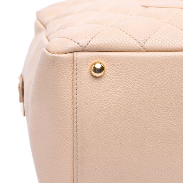 Pre-owned Chanel Petite Caviar Timeless Tote Brown