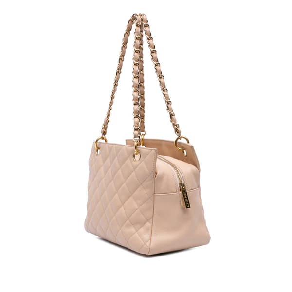 Pre-owned Chanel Petite Caviar Timeless Tote Brown