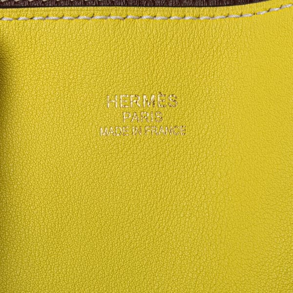 Pre-owned Hermès Swift and Veau Sikkim Double Sens 28 Yellow