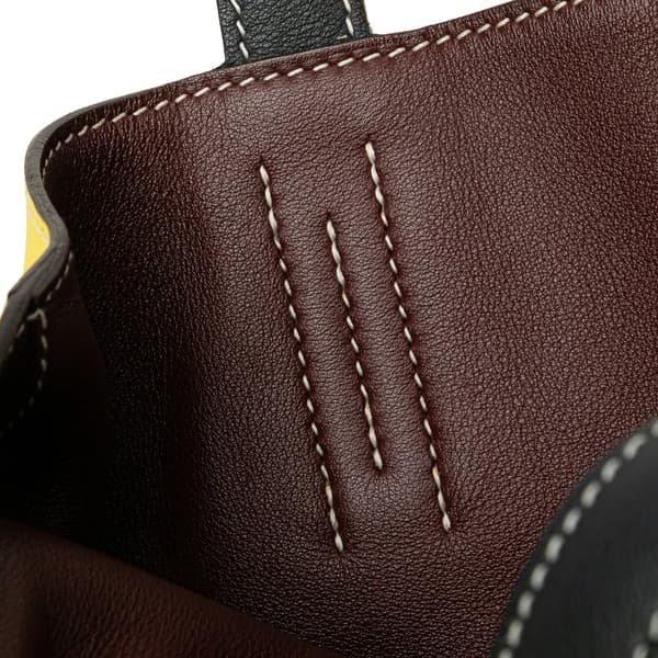 Pre-owned Hermès Swift and Veau Sikkim Double Sens 28 Yellow